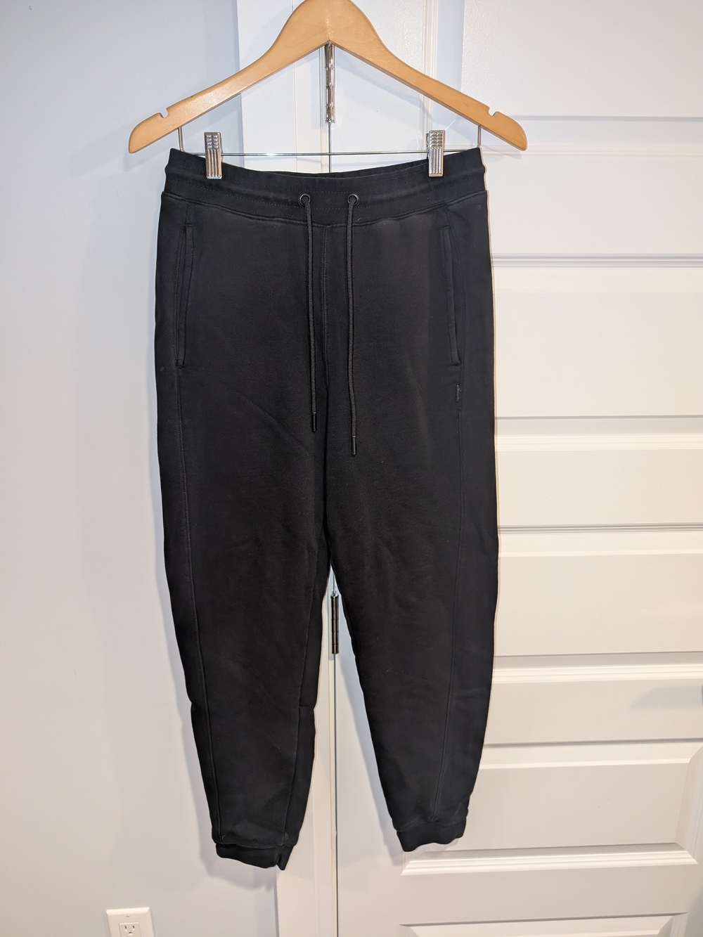 Men's Black Jogger Sweatpants with Drawstring Waist